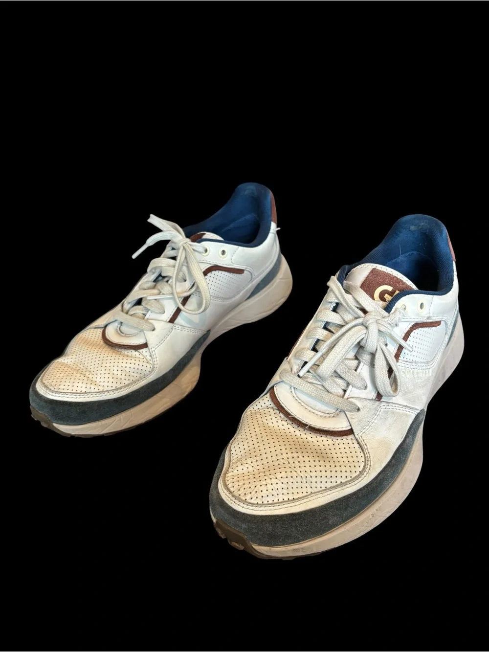 Cole Haan US Men's 9 Grand Crosscourt Downtown Sneakers Ivory / LT Sesame